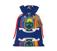 Sac à bonbons de Noël avec cordon de serrage - Motif drapeau de l'État de New York - Réutilisable