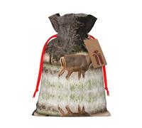 Sac à bonbons de Noël avec motif cerf de Virginie - Utilisé pour les festivals, salles de classe et décorations de fête