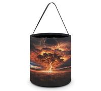 Sac à bonbons d'Halloween avec arbre et coups de tonnerre, sacs fourre-tout à bonbons, fournitures de fête pour femmes et hommes