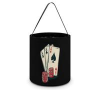 Sac à bonbons d'Halloween avec cartes et dés de casino Lucky Gambling, sacs fourre-tout à bonbons, fournitures de fête pour femmes et hommes