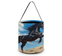 Sac à bonbons d'Halloween en forme de cheval étalon noir sauvage, sacs fourre-tout à bonbons, fournitures de fête pour femmes et hommes