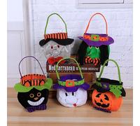 Sac à Bonbons Halloween，Ces Sacs à Bonbons Arborent Des Motifs Aux Couleurs Vives D'éLéMents Classiques D'Halloween, Notamment Des Citrouilles, Des SorcièRes, Des FantôMes, Des Vampires (5 Pièces)
