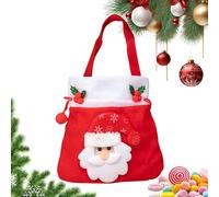 Sac à Bonbons pour Noël | Pochette De Stockage Réutilisable | Sac à Bonbons de Noël avec Cordon | Pour Gelées Sucettes Chocolat Jouets Pour École Maternelle Et