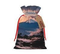 Sac à bonbons réutilisable avec cordon de serrage imprimé paysage du Japon Mount Fuji