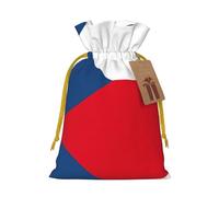 Sac à bonbons réutilisable avec cordon de serrage Motif drapeau de la République tchèque