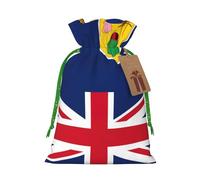 Sac à bonbons réutilisable avec cordon de serrage Motif drapeau des îles Turques et Caïques