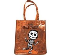 Sac à bonbons squelette orange Multicolore G