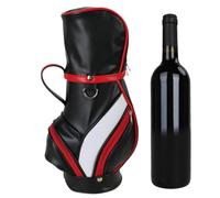 Sac à bouteille de vin, sac de golf étanche - Sac de transport en polyuréthane avec plusieurs poches de rangement pour les fêtes de golfeur à la plage, noir/rouge, Refer to description, Unisexe