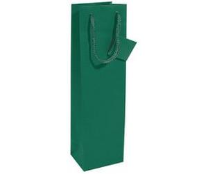Sac à bouteille, vernis mat, pour une bouteille, vert
