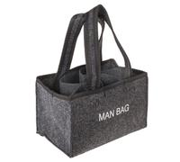 Sac à bouteilles en feutre - Le moyen le plus pratique de transporter 6 bières - Gris - 24 x 15 cm - Sac pour bouteille - Sac pour bouteille 6 bouteilles