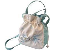 Sac à broder chinois | Sac à main avec harnais de cowrening - sac à fronde brodée de style chinois à la mode, sac à main avec coin rétro pour la collecte, en plein air, vert, riferimento alla
