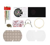 Sac à Broder, Kits de Point de Croix pour Adultes, Sac à Broder DIY, Motif Floral, Sac à Main Portable, Sac croisé 16,5 Cm, Sac à Main Non Fini, Sac à Main pour Amis Débutants