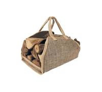 Sac à bûches - AUBRY GASPARD - Beige - Jute renforcé - Pliable - 51x36x32 cm