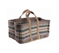 Sac à Bûches en Jute Marron/Gris 60 x 40 x 30 cm Marron,Gris
