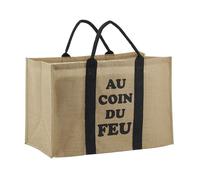 Sac à bûches en jute naturel 'au coin du feu'