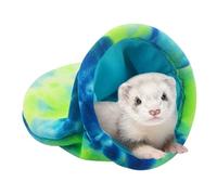 Sac à câliner pour furet en polaire pour lit hérisson - Grotte confortable colorée pour lapin, hamster, écureuil, gerbille | Le sac de couchage doux pour nid d'hiver garde les petits animaux au chaud,