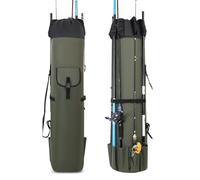 Sac à Canne à Pêche pour Major Craft Finetail Banshee 2015-2024 | Oxford 600D | 5 Poches Bandoulière Réglable | Poche Latérale | Fermeture Éclair | Pliable | Rangement/Organisation/Transport