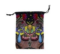 Sac à cartes de tarot - Sac de rangement en velours pour cartes de tarot, étui réutilisable avec cordon de serrage 13 x 18 cm pour cartes Oracle, écrous épaissississants et papier sac de rangement