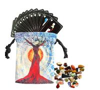 Sac à cartes de tarot - Sac de rangement pour cartes de tarot avec cordons de serrage robustes pour dés, tarot, , couleurs mixtes, Refer to description, Unisexe