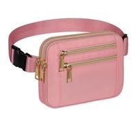 Sac à Ceinture de Mode, Packs de Taille répulsifs à l'eau,Sacs à Croix-Corps avec Sangle réglable pour Voyager,Fête,Festival Rave,Courir,Randonnée (Couleur Rose)