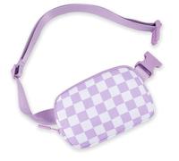 Sac à Ceinture de Mode,Packs de Taille répulsifs à l'eau,Sacs à Croix-Corps avec Sangle réglable pour Voyager,Fête,Festival Rave,Courir,Randonnée (Violet Clair)