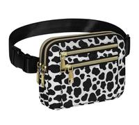 Sac à Ceinture de Mode, Packs de Taille répulsifs à l'eau,Sacs à Croix-Corps avec Sangle réglable pour Voyager,Fête,Festival Rave,Courir,Randonnée (Vaches laitières)