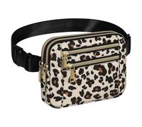 Sac à Ceinture de Mode, Packs de Taille répulsifs à l'eau,Sacs à Croix-Corps avec Sangle réglable pour Voyager,Fête,Festival Rave,Courir,Randonnée (Léopard)