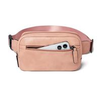 Sac à Ceinture pour Les Femmes,Paquets de Taille répulsifs à l'eau,Sacs à Croix-Corps avec Sangle réglable pour Voyager,Fête,Festival Rave,Courir,Randonnée (Couleur Rose)