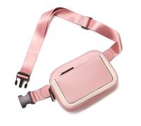 Sac à Ceinture pour Les Femmes,Paquets de Taille répulsifs à l'eau,Sacs à Croix-Corps avec Sangle réglable pour Voyager,Fête,Festival Rave,Courir,Randonnée (Couleur Rose)