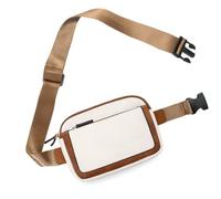 Sac à Ceinture pour Les Femmes,Paquets de Taille répulsifs à l'eau,Sacs à Croix-Corps avec Sangle réglable pour Voyager,Fête,Festival Rave,Courir,Randonnée (Blanc)