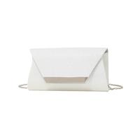 Sac à chaîne multifonctionnel à rabat pour sac à main de soirée Sac à bandoulière tient le téléphone bon marché et les cosmétiques Femmes Les tendances de la mode aiment les sacs à chaîne, Blanc.