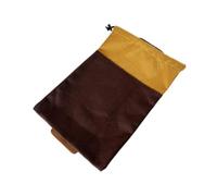 Sac à Champignon en Toile Pliable avec Courroie d'Étanchéité 12.17x8.19inch pour Randonnée Camping Cueillette- Brun