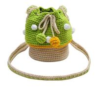 Sac à champignons pour femmes,sacs à champignons tricotés - Sac seau à cordon en forme de champignon | Sac à bandoulière tricoté, porte-monnaie tricoté, multifonctionnel pour, vert, Fare riferimento