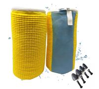 Sac à chaussures à linge, baskets, sac de machine à laver, sac de machine à laver, sac de lavage de chaussures, 2 paires d'embauchoirs en plastique, jaune, One Size