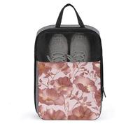 Sac à chaussures à motif floral or rose pour voyage, usage quotidien, sac de rangement anti-poussière pour chaussures de golf