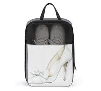 Sac à chaussures à talon haut avec nœud blanc pour voyage, usage quotidien, sac de rangement anti-poussière pour chaussures de golf