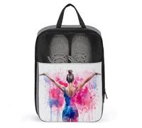 Sac à chaussures abstrait avec dos de gymnaste fille graffiti pour voyage, usage quotidien, sac de rangement anti-poussière pour chaussures de golf