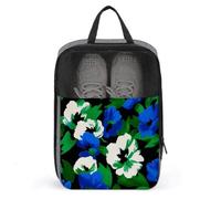 Sac à chaussures abstrait botanique vert et blanc pour voyage, usage quotidien, sac de rangement anti-poussière pour chaussures de golf