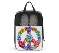 Sac à chaussures aquarelle avec motif fleurs colorées - Pour voyage, usage quotidien, sac de rangement anti-poussière pour chaussures de golf