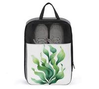 Sac à chaussures aquarelle en forme d'algues pour voyage, usage quotidien, sac de rangement anti-poussière pour chaussures de golf