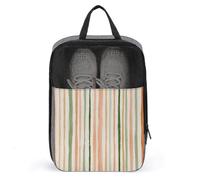 Sac à chaussures aquarelle pêche et vert sur sac à chaussures crème pour voyage usage quotidien sac de rangement anti-poussière pochette de rangement pour chaussures de golf