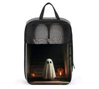 Sac à chaussures blanc Little Ghost Halloween pour voyage, usage quotidien, sac de rangement anti-poussière pour chaussures de golf