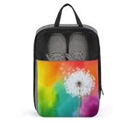 Sac à chaussures coloré motif pissenlit aquarelle pour voyage, usage quotidien, sac de rangement anti-poussière pour chaussures de golf