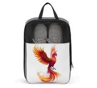 Sac à chaussures coloré Phoenix Oiseau en flammes pour voyage usage quotidien Sac de rangement anti-poussière Sac à chaussures de golf