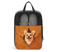 Sac à chaussures Corgi avec fermeture éclair pour chien pour voyage, usage quotidien, sac de rangement anti-poussière pour chaussures de golf