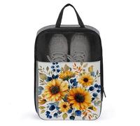 Sac à chaussures de ferme à motif tournesol pour voyage, usage quotidien, sac de rangement anti-poussière pour chaussures de golf