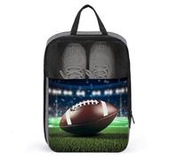 Sac à chaussures de football américain - Étanche - Organiseur de chaussures avec fermeture éclair et poignée - Style - Taille unique, Style :, Taille unique, Sacs à chaussures pour le voyage