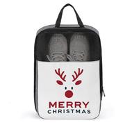 Sac à chaussures de golf au design simple Merry Christmas avec renne pour voyage, usage quotidien, sac de rangement anti-poussière