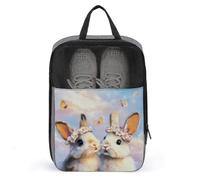 Sac à chaussures de golf avec couronnes de fleurs et papillons pour voyage, usage quotidien, sac de rangement anti-poussière
