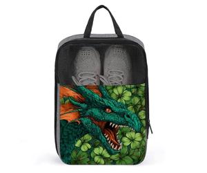 Sac à chaussures de golf avec dragons et trèfles de la Saint-Patrick pour voyage, usage quotidien, sac de rangement anti-poussière